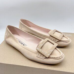 Roger Vivier Women's Shoes Flats Square Buckle Shallow Round Toe Heels 40 US 10